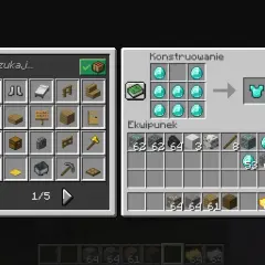 Jak zrobić zbroję w Minecraft? W oknie tworzenia umieść 5 diamentów w kształcie litery T, by stworzyć diamentową zbroję.