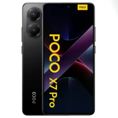 Czarny POCO X7 Pro z podwójnym aparatem, idealny jako pierwszy telefon dla dziecka.