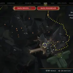 Mapa Hogwartu z zaznaczonymi płomieniami fiuu. Szukasz kluczy Dedala, by odblokować kolejne sekrety zamku.