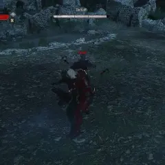 Geralt walczy z Dettlaffem, zadając mu obrażenia. Cel: pokonaj Dettlaffa.
