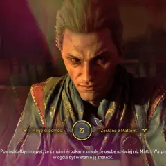Juan z Dying Light 2: Zakonczenia, oferuje pomoc. Jego twarz jest poważna, a w tle widać przedmioty.
