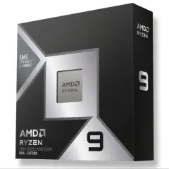 Pudełko procesora AMD Ryzen 9 9950X3D z technologią 3D V-Cache.
