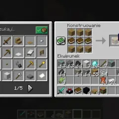 Jak zrobic pulpit w mc? Widać tu crafting biblioteczki z desek i ksiąg.