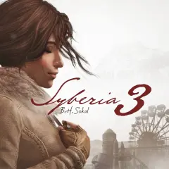Kate Walker w zimowej kurtce, obok logo Syberia 3. Ten poradnik pomoże Ci przejść przez mroźne krajobrazy gry.