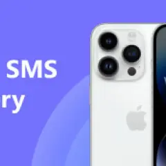 Odzyskaj utracone SMS-y z iPhone'a. Ikona wiadomości z symbolem odzyskiwania.