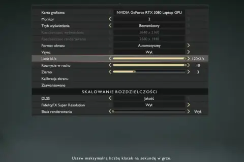 Ustawienia graficzne God of War: RTX 3080 Laptop, 120 kl./s, DLSS. Sprawdź wymagania gry.