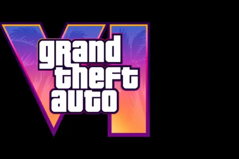 Logo Grand Theft Auto VI z palmami w tle. Fani zastanawiają się, czy GTA 6 będzie na PS4.