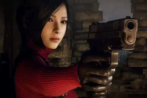 Ada Wong z pistoletem w dłoni, gotowa do akcji w Resident Evil 4 Separate Ways.