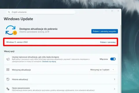 Aktualizacja Windows 11, wersja 25H2 jest gotowa do pobrania i instalacji.