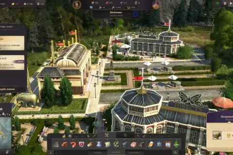 Anno 1800 poradnik: wirtualne miasto z pięknymi budynkami, ogrodem i zadaniami. Herpetarium z żółwiem.