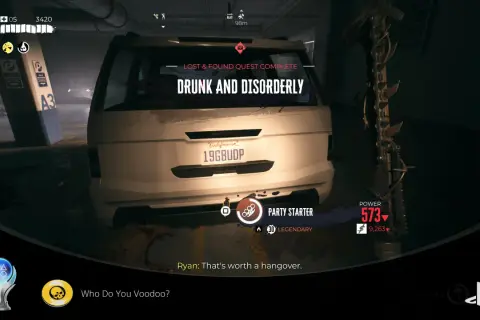 Trofea Dead Island 2: ukończono misję "Drunk and Disorderly", zdobyto "Party Starter" i "Who Do You Voodoo?".