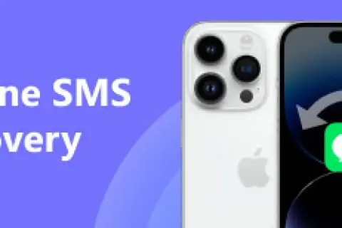 Odzyskaj utracone SMS-y z iPhone'a. Ikona wiadomości z symbolem odzyskiwania.