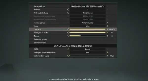 Ustawienia graficzne God of War: RTX 3080 Laptop, 120 kl./s, DLSS. Sprawdź wymagania gry.