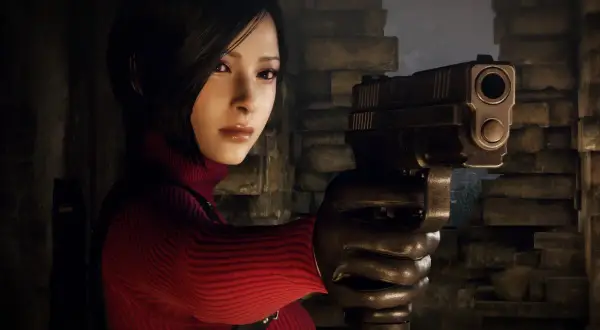 Ada Wong z pistoletem w dłoni, gotowa do akcji w Resident Evil 4 Separate Ways.