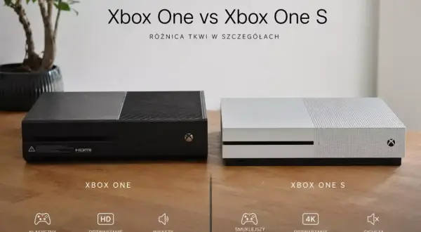 Porównanie Xbox One i Xbox One S, który wyszedł później, oferując smuklejszy design i odtwarzanie 4K.
