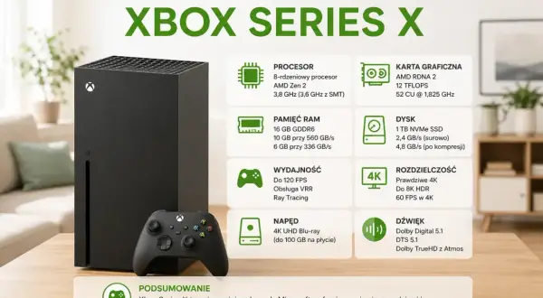 Xbox Series X z kartą graficzną AMD RDNA 2 oferuje 12 TFLOPS mocy, zapewniając płynną rozgrywkę.