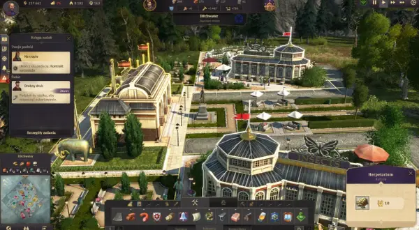 Anno 1800 poradnik: wirtualne miasto z pięknymi budynkami, ogrodem i zadaniami. Herpetarium z żółwiem.