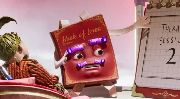 Książka "Book of Love" Dr. Hakima prowadzi terapię. Na kalendarzu widnieje "Therapy Session 2".