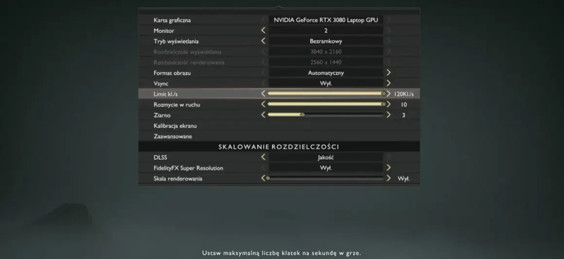 Ustawienia graficzne God of War: RTX 3080 Laptop, 120 kl./s, DLSS. Sprawdź wymagania gry.