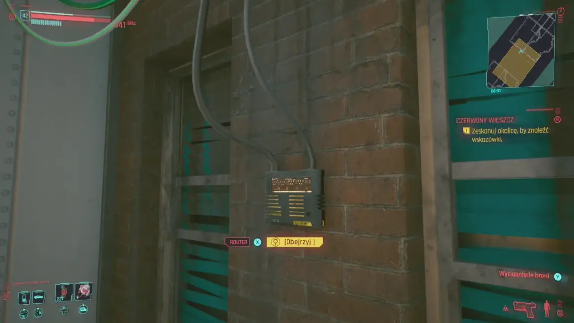 Cyberpunk 2077: Czerwony wieszcz czeka na wskazówki. Zeskanuj okolicę, by je znaleźć.