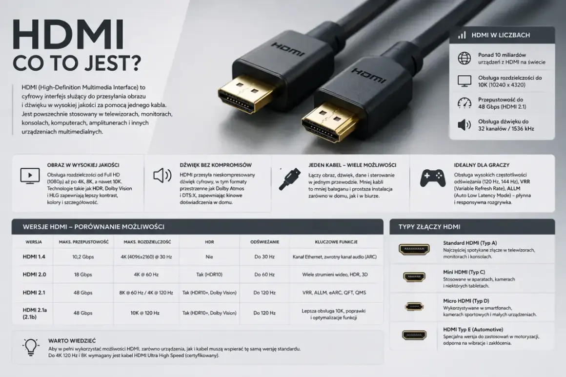 Kabel HDMI Ultra High Speed do 8K 120 Hz i 10K 120 Hz.