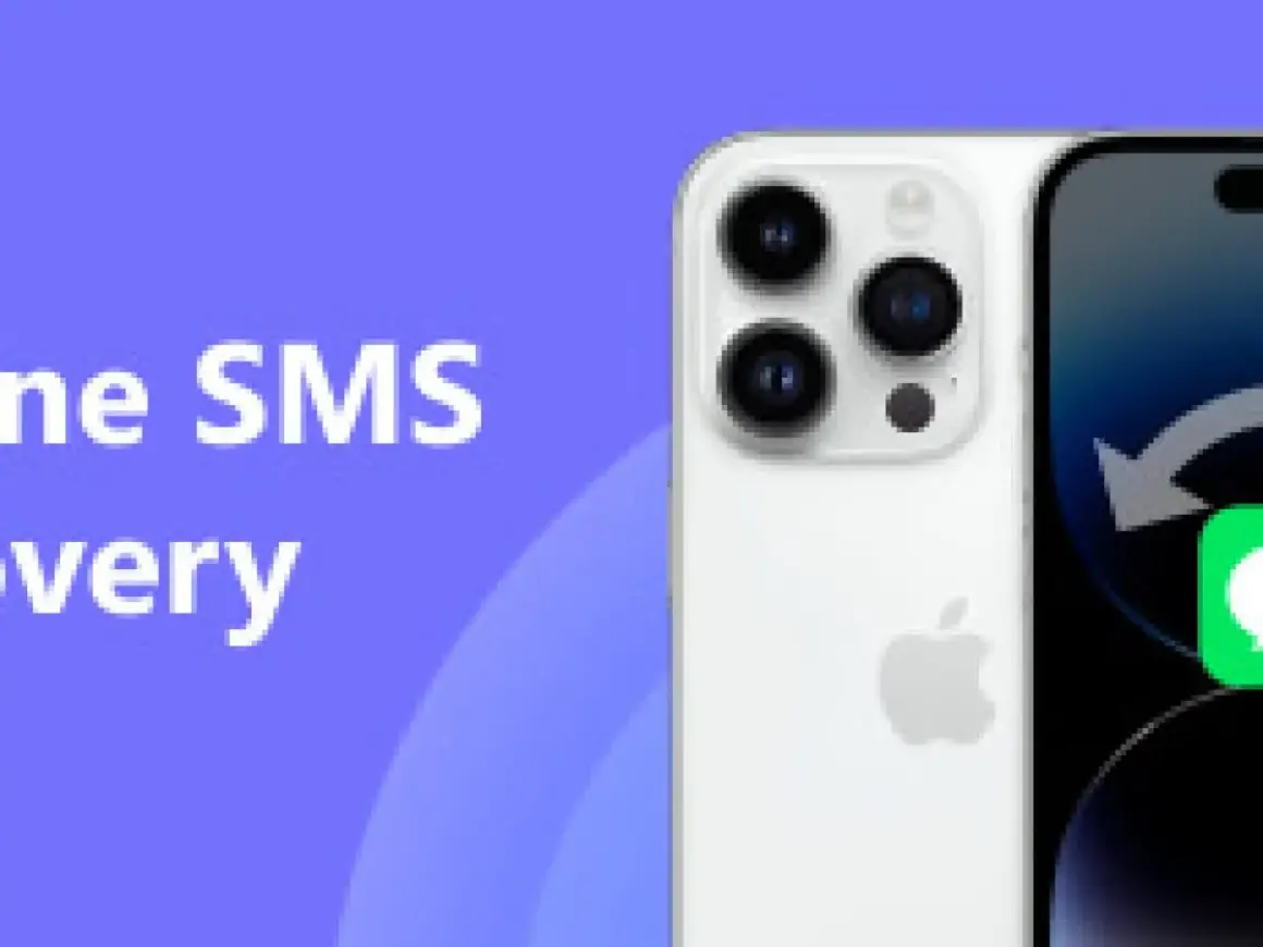 Odzyskaj utracone SMS-y z iPhone'a. Ikona wiadomości z symbolem odzyskiwania.