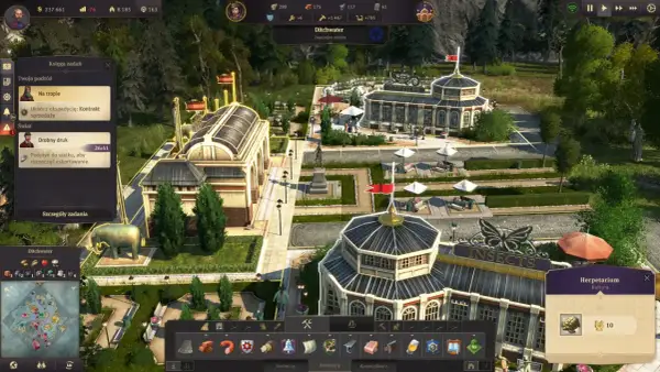 Anno 1800 poradnik: wirtualne miasto z pięknymi budynkami, ogrodem i zadaniami. Herpetarium z żółwiem.