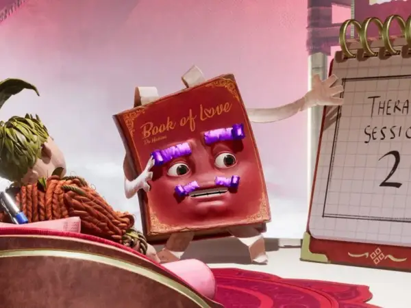 Książka "Book of Love" Dr. Hakima prowadzi terapię. Na kalendarzu widnieje "Therapy Session 2".